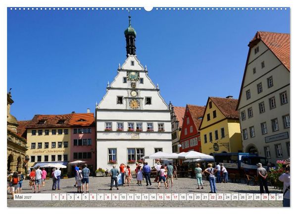 Produktbild: Rothenburg ob der Tauber. Sehensw&uuml;rdigkeiten. (hochwertiger Premium Wandkalender 2027 DIN A2 quer), Kunstdruck in Hochglanz
