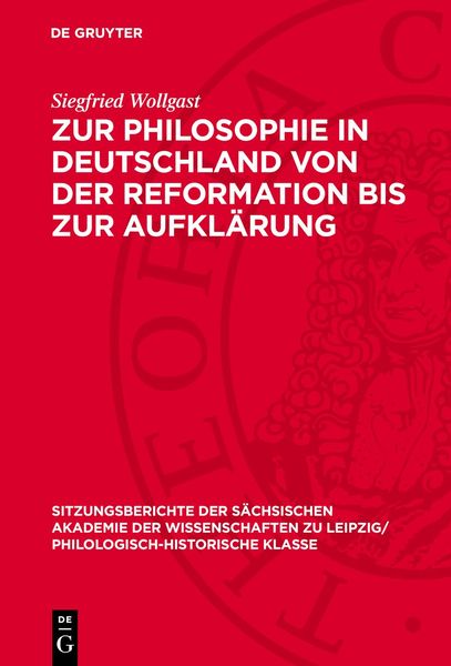 Produktbild: Zur Philosophie in Deutschland von der Reformation bis zur Aufkl&auml;rung