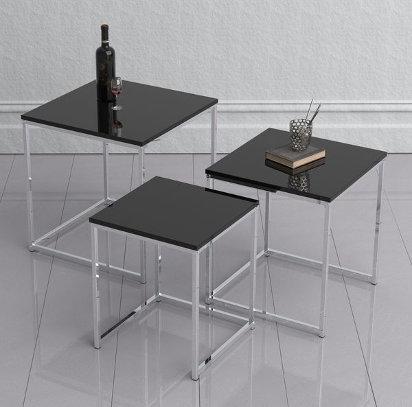 Produktbild: 3-tlg. Set Beistelltisch Couchtisch Sofatisch