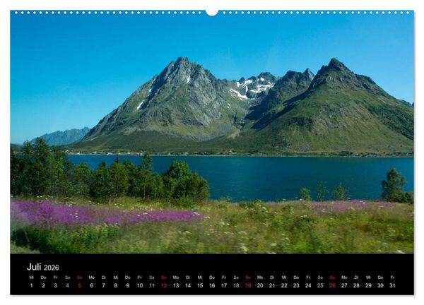 Produktbild: Landschaften Norwegens zwischen Polarkreis und Nordkap (Wandkalender 2026 DIN A2 quer), CALVENDO Monatskalender