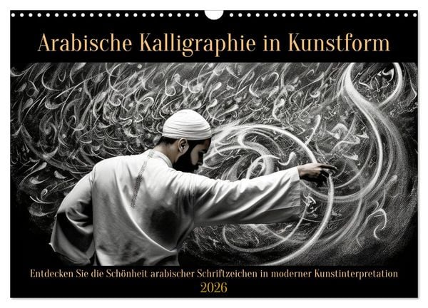Produktbild: Arabische Kalligraphie in Kunstform (Wandkalender 2026 DIN A3 quer), CALVENDO Monatskalender