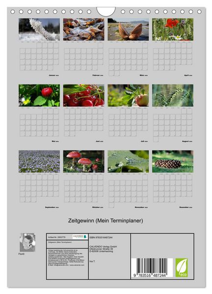 Produktbild: Zeitgewinn (Mein Terminplaner) (Wandkalender 2026 DIN A4 hoch), CALVENDO Monatskalender