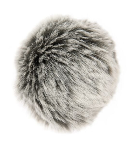 Produktbild: Pompon Kunstfell grau-silber