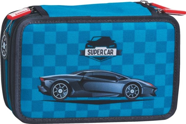 Produktbild: Brunnen Federm&auml;ppchen &bdquo;Supercar&ldquo; &brvbar; 3 Rei&szlig;verschl&uuml;sse, blau