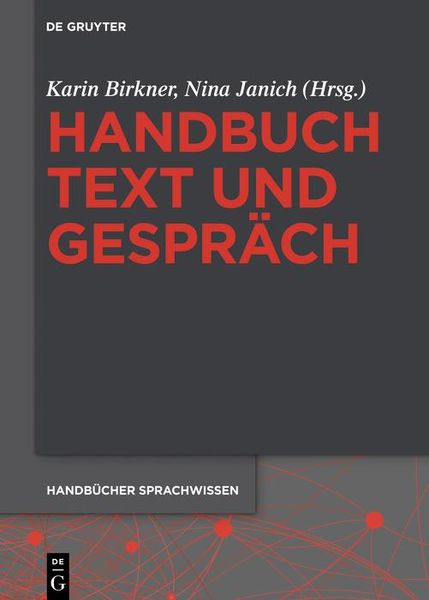 Produktbild: Handbuch Text und Gespr&auml;ch