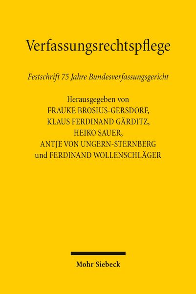 Produktbild: Verfassungsrechtspflege