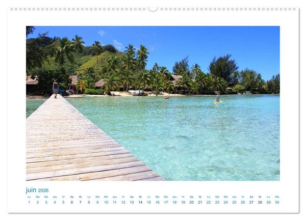 Produktbild: Polyn&eacute;sie fran&ccedil;aise - des &icirc;les de r&ecirc;ve dans le Pacifique Sud (Calendrier mural 2026 DIN A2 vertical) calendrier de bureau