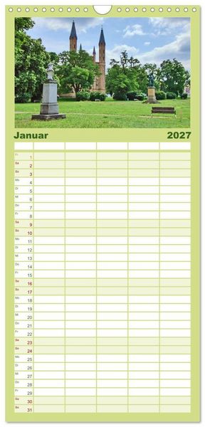 Produktbild: Familienplaner 2027 - Schlossgarten Neustrelitz mit 5 Spalten (Wandkalender, 21 x 45 cm) CALVENDO