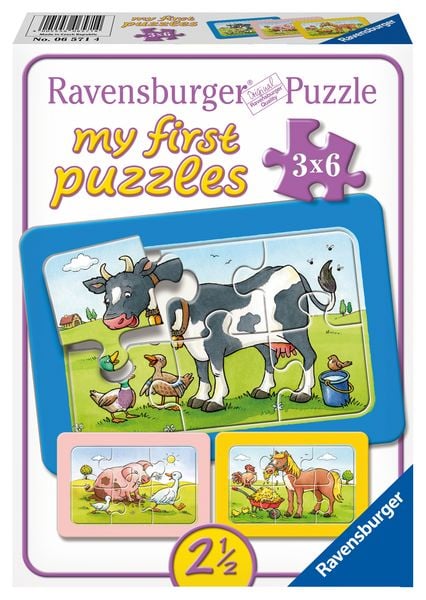 Produktbild: Puzzle Ravensburger Gute Tierfreunde 3 X 6 Teile