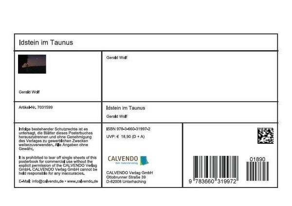 Produktbild: Idstein im Taunus (Tischaufsteller DIN A5 quer)