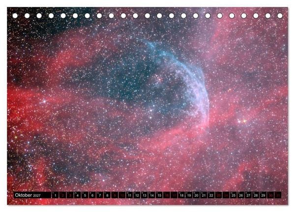 Produktbild: Farbiges Weltall (Tischkalender 2027 DIN A5 quer), CALVENDO Monatskalender