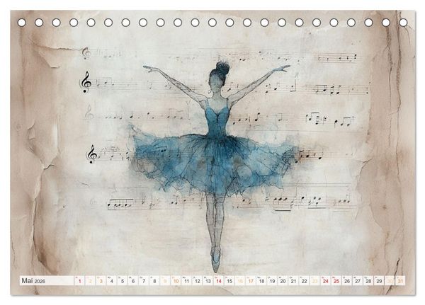 Produktbild: Im Pas de Deux mit der Stille (Tischkalender 2026 DIN A5 quer), CALVENDO Monatskalender