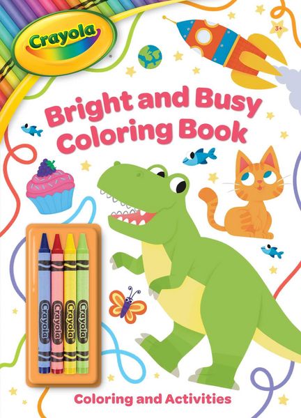 Produktbild: Crayola: Bright and Busy Coloring Book: Includes 4 Crayola Crayons (a Crayola Coloring Activity Book with Crayons for Kids)