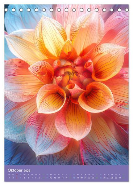 Produktbild: Blumen der Fantasie (Tischkalender 2026 DIN A5 hoch), CALVENDO Monatskalender