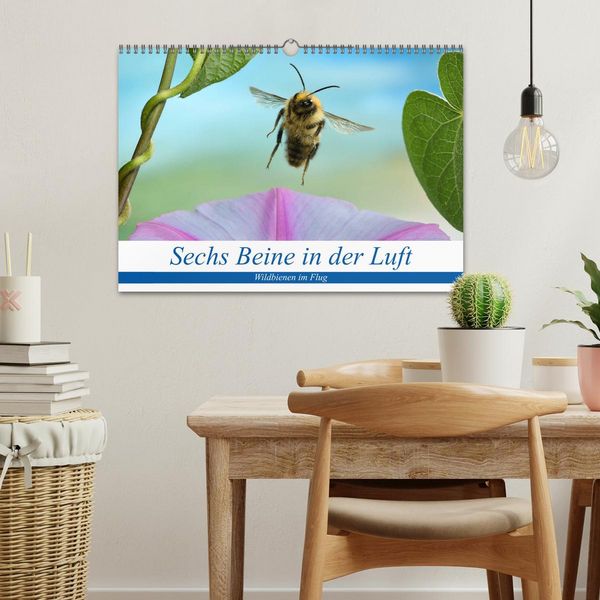Produktbild: Sechs Beine in der Luft - Wildbienen im Flug (Wandkalender 2026 DIN A3 quer), CALVENDO Monatskalender