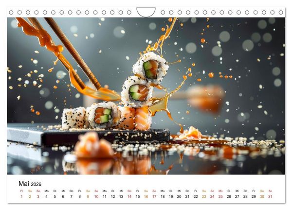 Produktbild: Sushi f&uuml;r Gourmets (Wandkalender 2026 DIN A4 quer), CALVENDO Monatskalender
