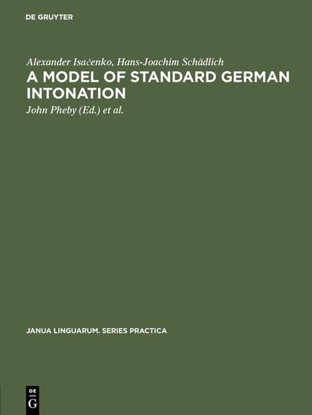 Produktbild: A model of standard German intonation