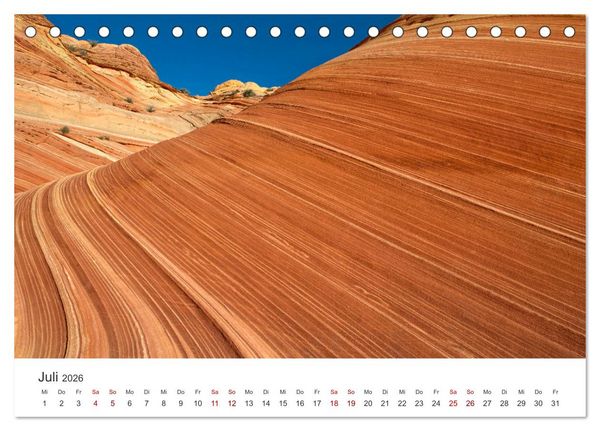 Produktbild: Paria Canyon - The Wave Naturwunder (Tischkalender 2026 DIN A5 quer), CALVENDO Monatskalender