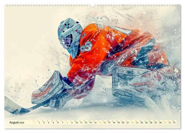 Produktbild: Eishockey - tolle Momente (hochwertiger Premium Wandkalender 2026 DIN A2 quer), Kunstdruck in Hochglanz