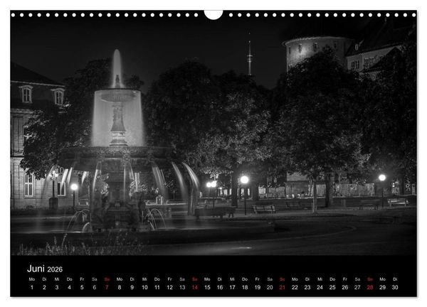 Produktbild: Stuttgart bei Nacht (Wandkalender 2026 DIN A3 quer), CALVENDO Monatskalender