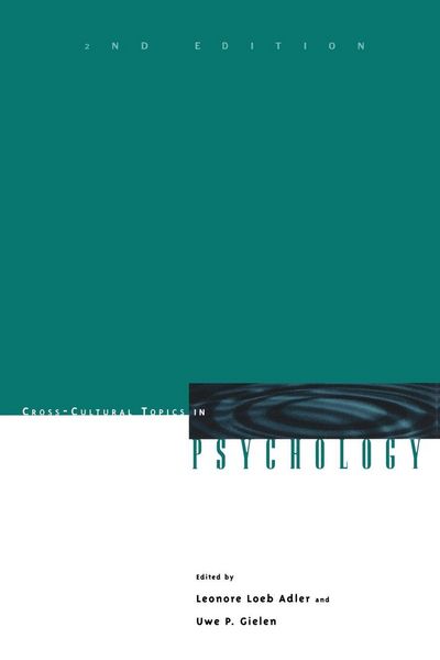 Produktbild: Cross-Cultural Topics in Psychology