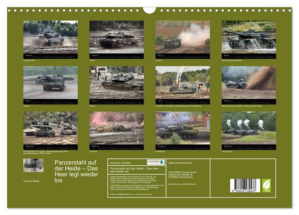 Produktbild: Panzerstahl auf der Heide &ndash; Das Heer legt wieder los (Wandkalender 2026 DIN A3 quer), CALVENDO Monatskalender