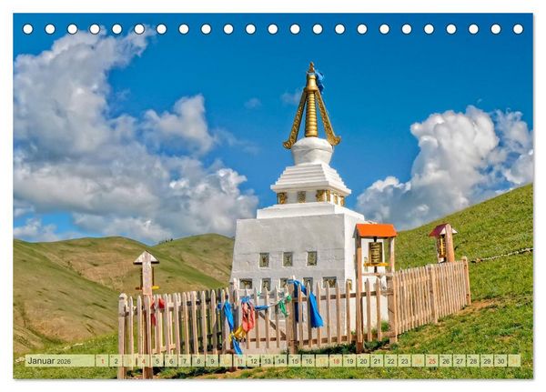 Produktbild: Reise durch Asien - Mongolei (Tischkalender 2026 DIN A5 quer), CALVENDO Monatskalender