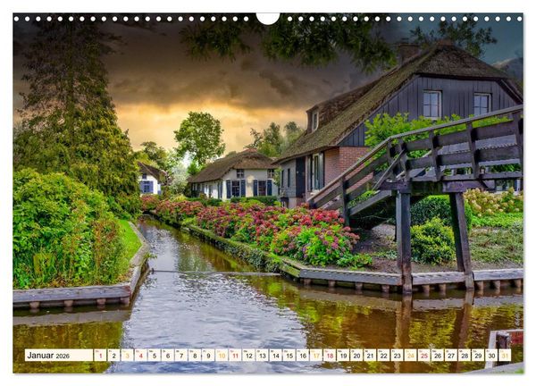 Produktbild: Reise durch die Niederlande - Giethoorn in der Provinz Overijssel (Wandkalender 2026 DIN A3 quer), CALVENDO Monatskalender