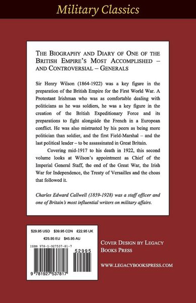Produktbild: The Life and Diaries of Field-Marshal Sir Henry Wilson