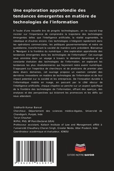 Produktbild: Une exploration approfondie des tendances &eacute;mergentes en mati&egrave;re de technologies de l'information
