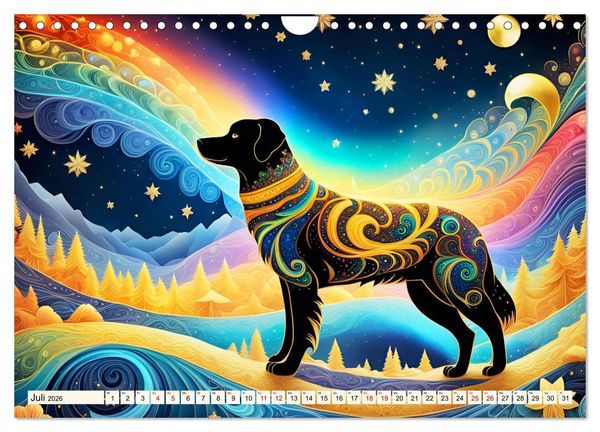 Produktbild: Tiere aus Regenbogenfarben (Wandkalender 2026 DIN A4 quer), CALVENDO Monatskalender