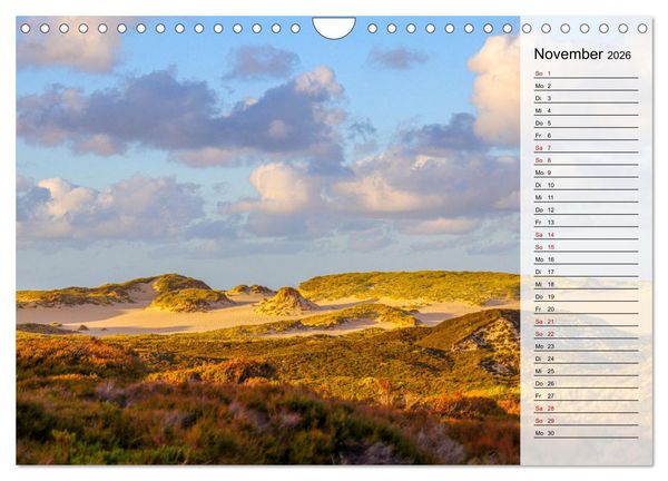 Produktbild: Sylt - Magie der Abendstunden (Wandkalender 2026 DIN A4 quer), CALVENDO Monatskalender