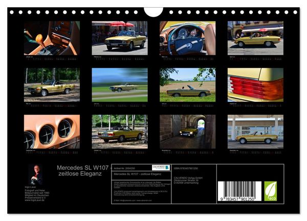 Produktbild: Mercedes SL W107 - zeitlose Eleganz (Wandkalender 2026 DIN A4 quer), CALVENDO Monatskalender