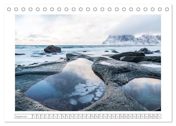 Produktbild: Geheimnisvolle Lofoten (Tischkalender 2026 DIN A5 quer), CALVENDO Monatskalender
