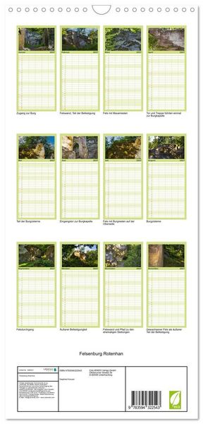 Produktbild: Familienplaner 2027 - Felsenburg Rotenhan mit 5 Spalten (Wandkalender, 21 x 45 cm) CALVENDO