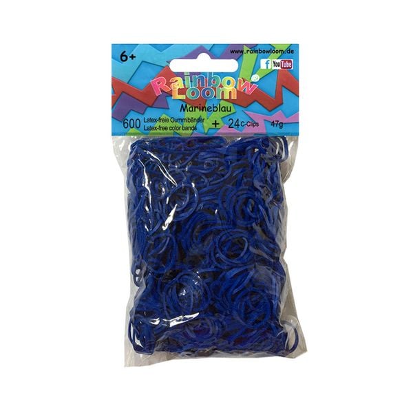 Rainbow Loom Gummibänder Marineblau