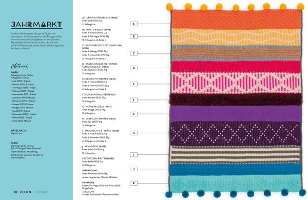 Produktbild: Mix & Match Farbenfrohe Decken h&auml;keln