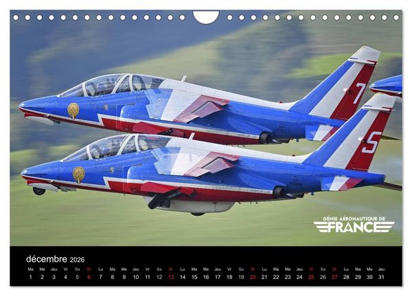 Produktbild: G&eacute;nie a&eacute;ronautique de France (Calendrier mural 2026 DIN A4 vertical), CALVENDO calendrier mensuel