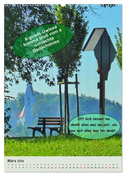 Produktbild: Schw&auml;bische Sprichw&ouml;rter - so gsaid (Wandkalender 2026 DIN A2 hoch), CALVENDO Monatskalender