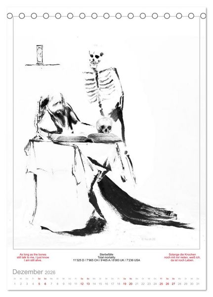 Produktbild: TOTENTANZ HERRENWAHL Haiku Zenga Photo DANCE OF DEATH MEN'S CHOICE (Tischkalender 2026 DIN A5 hoch), CALVENDO Monatskalender
