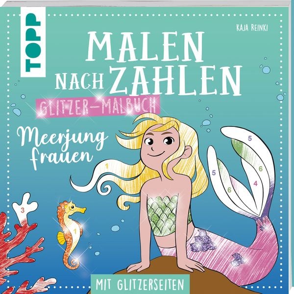 Produktbild: Malen nach Zahlen Glitzer-Malbuch Meerjungfrauen