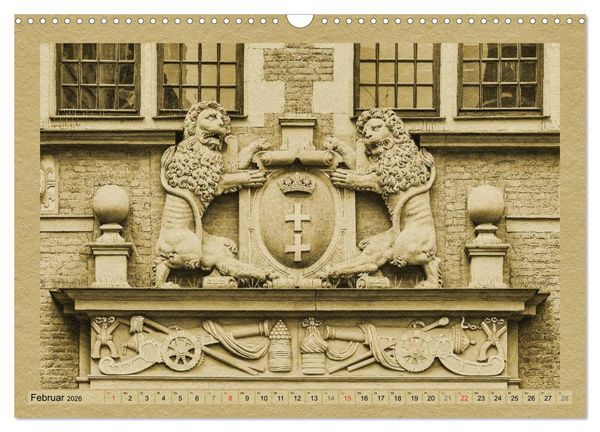 Produktbild: Danzig &ndash; Ein Kalender im Zeitungsstil (Wandkalender 2026 DIN A3 quer), CALVENDO Monatskalender