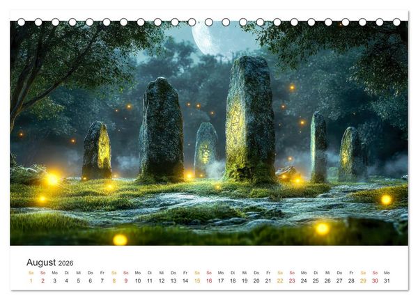 Produktbild: Magische Steine - Tor zur Anderswelt (Tischkalender 2026 DIN A5 quer), CALVENDO Monatskalender
