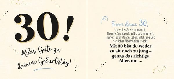 Produktbild: 30 - Genau das richtige Alter, um ...