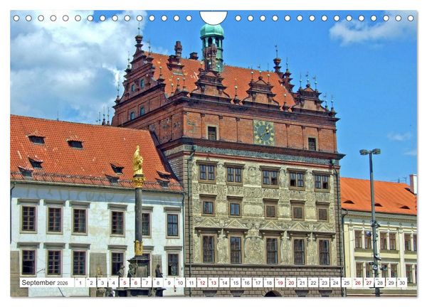 Produktbild: Visit Pilsen & Klatovy - Zwei b&ouml;hmische St&auml;dte - Ein perfekter Urlaubstag (Wandkalender 2026 DIN A4 quer), CALVENDO Monatskalender