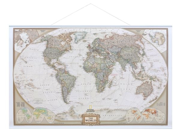 NGS Weltkarte als Poster in Deutsch, mit Leisten, ca. 88x58cm, Sonstige von , INTERKART Landkarten & Globen, 9783943119596