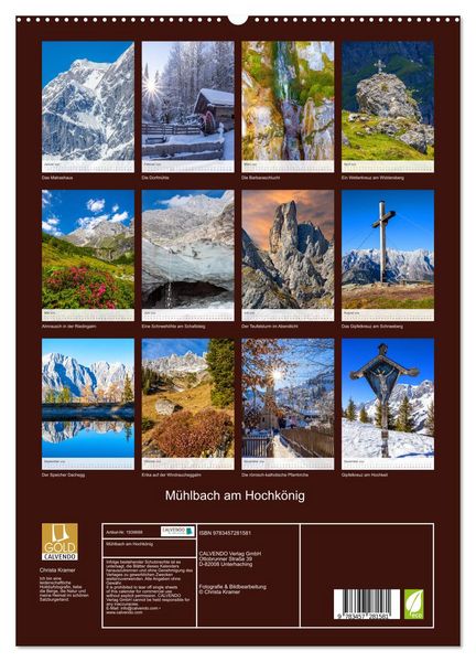 Produktbild: M&uuml;hlbach am Hochk&ouml;nig (hochwertiger Premium Wandkalender 2026 DIN A2 hoch), Kunstdruck in Hochglanz