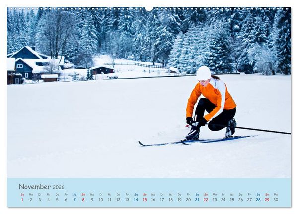 Produktbild: Langlaufen - f&uuml;r K&ouml;rper und Seele (Wandkalender 2026 DIN A2 quer), CALVENDO Monatskalender