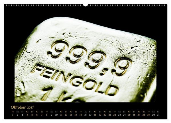 Produktbild: AURUM Das unverg&auml;ngliche Element (hochwertiger Premium Wandkalender 2027 DIN A2 quer), Kunstdruck in Hochglanz
