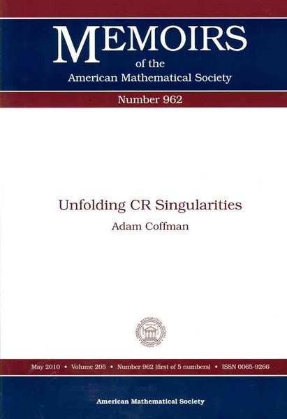 Produktbild: Coffman, A:  Unfolding CR Singularities